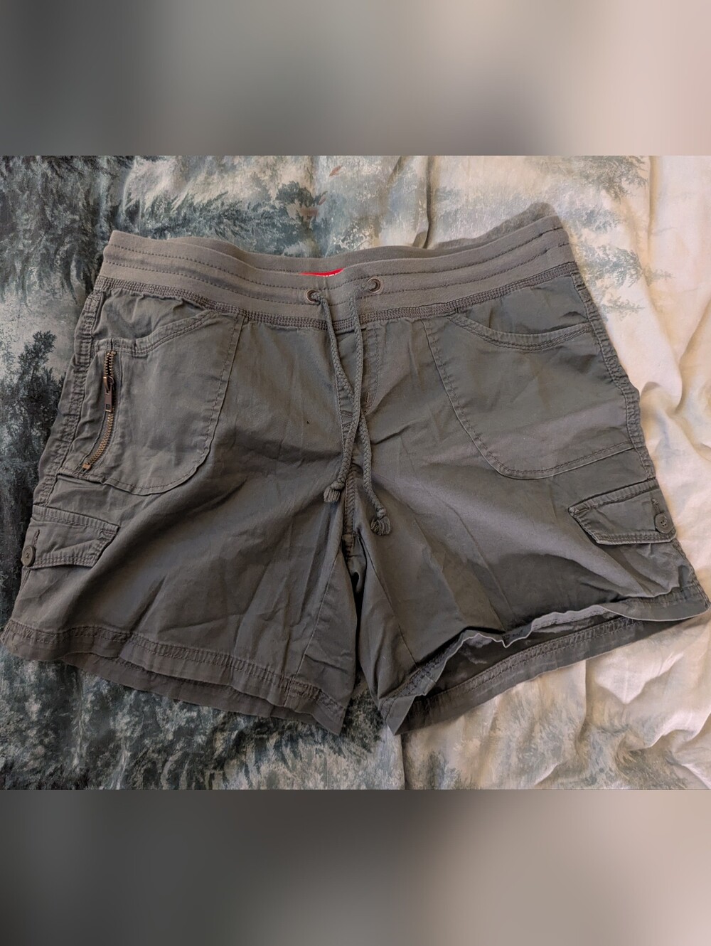 UNIONBAY Women's Gray Drawstring Bermuda Shorts